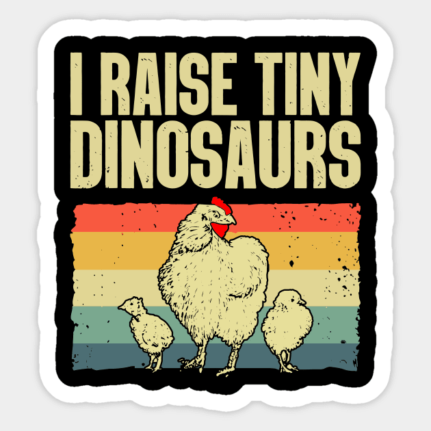 i raise tiny dinosaurs Sticker by restaurantmar